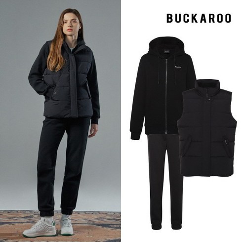 미리주문필수!! 버커루 BUCKAROO 23FW 여성 패딩베스트 이지 셋업 3종 베스트8