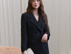 홈쇼핑 MD가 추천하는 더엣지 23FW 울혼방 체크 크롭 코트 추천 리뷰