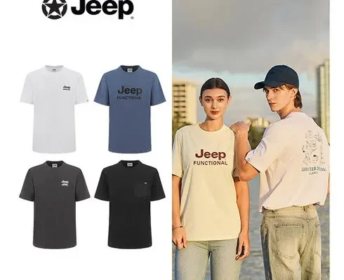 톡톡 튀는 JEEP 남성 24 SUMMER COOL SORONA 반팔 티셔츠 4종 리뷰